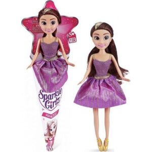 Zuru Princezna Sparkle Girlz v kornoutku fialové šaty