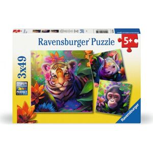 Ravensburger 057351 Zvířátka z džungle 3 x 49 dílků
