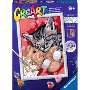 CreArt 202669 Kotě s medvídkem (se třpytkami)