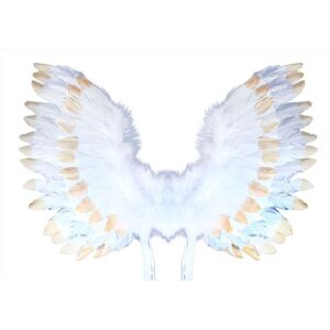 Rappa Andělská křídla s peřím bílo-zlatá