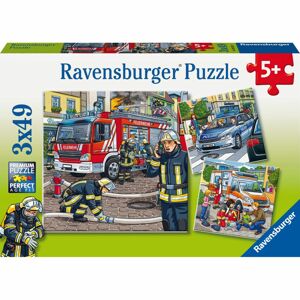 Ravensburger puzzle 093359 Záchranné složky v akci 3x49 dílků