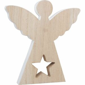 Dřevěný anděl na postavení 20 cm