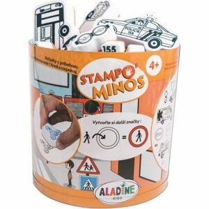 Dětská razítka s příběhem Aladine Stampo Minos, 28 ks Dopravní prostředky