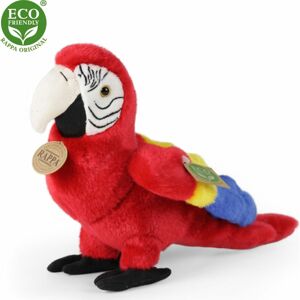 Rappa Plyšový papoušek červený Ara Arakanga 24 cm Eco Friendly