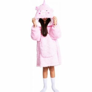 Cozy Noxxiez CH325 Jednorožec hřejivá televizní mikinová deka s kapucí pro děti 7 - 12 let