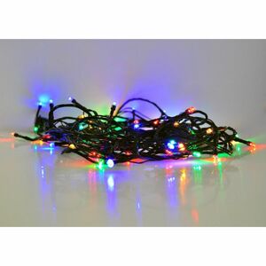 LED venkovní vánoční řetěz, 500 LED, 50 m, přívod 5 m, 8 funkcí, časovač, IP44, vícebarevný
