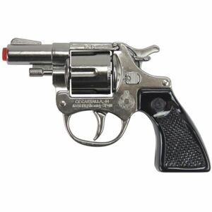 Alltoys Policejní revolver kovový stříbrný kovový 8 ran