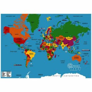 Dino Puzzle mapy svět 82 dílků