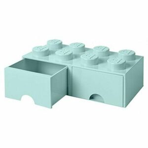 LEGO® úložný box 8 s šuplíky - aqua
