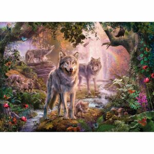 Ravensburger puzzle 151851 Rodina vlků v létě 1000 dílků