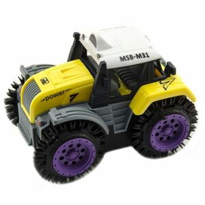 Traktor převracecí plast 10 cm žlutý
