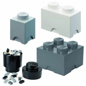 LEGO® úložné boxy Multi-Pack 4 ks černá, bílá, šedá