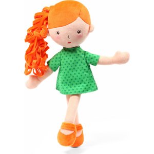 BABY ONO BabyOno BabyOno Látková panenka Hannah - oranžová/zelená