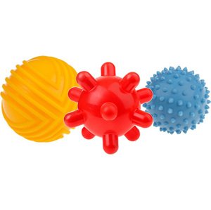 Tullo TULLO Edukační barevné míčky 3ks v balení, žlutý/červený/modrý