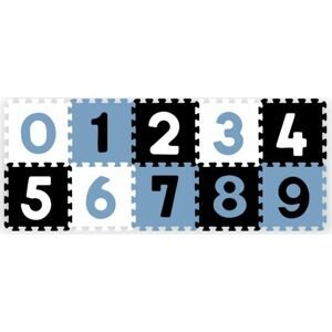 BabyOno Pěnové puzzle - Čísla, 10ks, černá/modrá/bílá