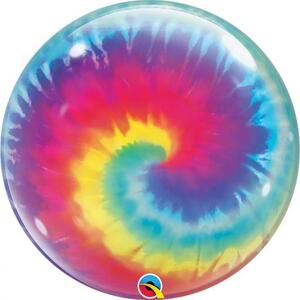 Qualatex 22" fóliový balónek QL Bubble Tie Dye Swirls
