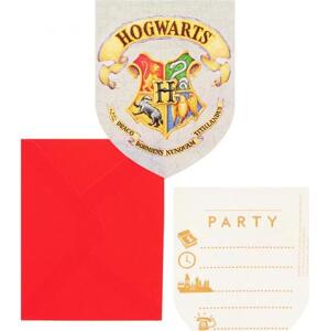 Procos Pozvánky s obálkou "Harry Potter Hogwarts Houses", 6 ks.
