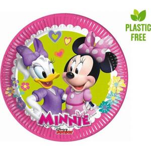 Procos Papírové talíře Minnie Happy Helpers (Disney), další generace, 20 cm, 8 ks (bez plastu)