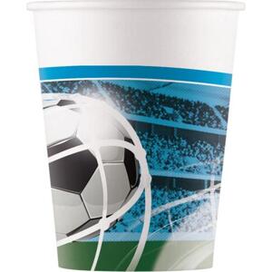 Procos Papírové kelímky (WM) Fotbalové ventilátory, 200 ml, 8 ks.