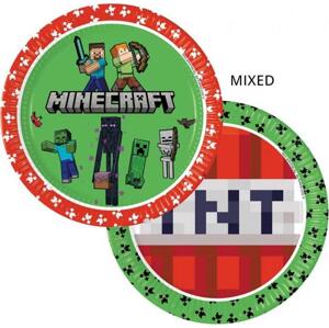 Procos Minecraft papírové talíře, příští generace, 23 cm, 8 ks (bez plastu)