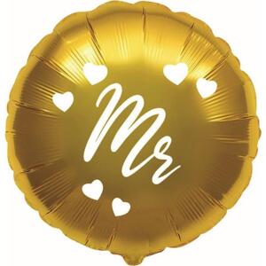 Fóliový balónek 18" FX - Mr, zlatý, balený