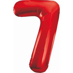 Godan / beauty & charm B&C fóliový balónek číslo 7, červený, 85 cm