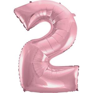 Godan / balloons Fóliový balónek "Digit 2", růžový, 92 cm