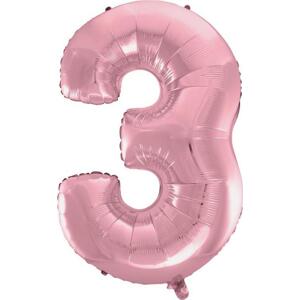 Godan / balloons Fóliový balónek "Digit 3", růžový, 92 cm
