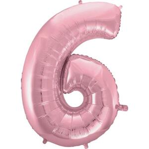Godan / balloons Fóliový balónek "Digit 6", růžový, 92 cm