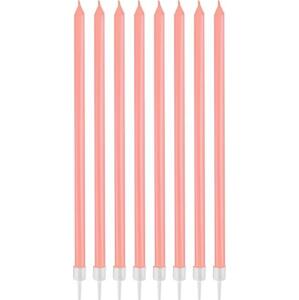Godan / candles Světle růžové perlové svíčky, 15,5x0,44 cm, 8 ks.