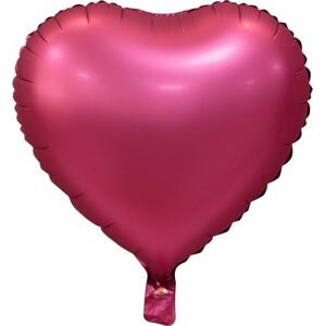 Balónek fóliový "Srdce", matný, růžový, 18
