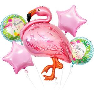 Godan / balloons Fóliové balónky - sada Flamingo, 5 ks.