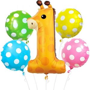 Godan / balloons Fóliové balónky - sada Žirafa číslo 1, 5 ks.