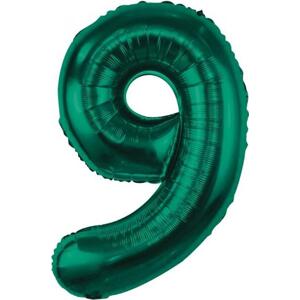 Godan Fóliový balónek B&C, číslo 9, lahvově zelený, 85 cm
