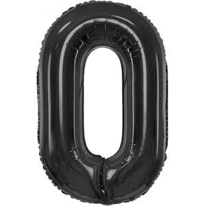 Godan Fóliový balónek B&C, číslo 0, matná černá, 85 cm
