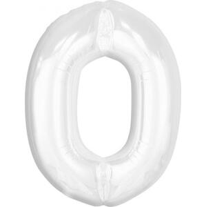 Godan / beauty & charm Fóliový balónek B&C, číslo 0, bílý, 92 cm