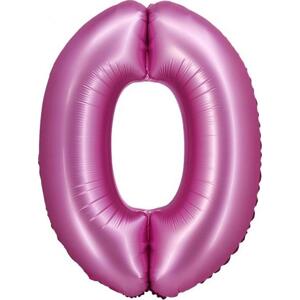 Godan / balloons B&C fóliový balónek, číslo 0, saténově růžový, 76 cm