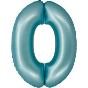 Godan / balloons Chytrý fóliový balónek, číslo 0, matně modrý, 76 cm