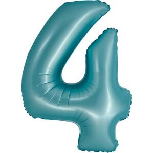 Godan / balloons Chytrý fóliový balónek, číslo 4, matně modrý, 76 cm