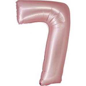 Godan / balloons Chytrý fóliový balónek, číslo 7, matně růžový, 76 cm