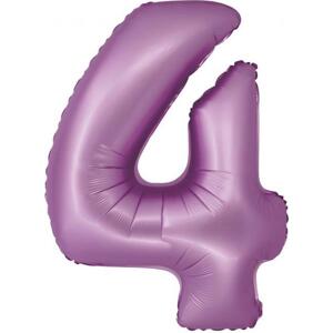 Godan / balloons Chytrý fóliový balónek, číslo 4, matná levandule, 76 cm