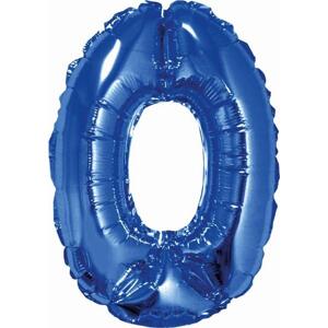 Godan / balloons Balónek fóliový "Číslo 0", modrý, 35 cm KK