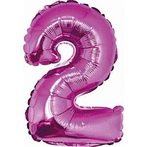 Godan / balloons Fóliový balónek "Digit 2", růžový, 35 cm KK