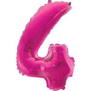 Godan / balloons Fóliový balónek "Číslice 4", růžový, 35 cm KK