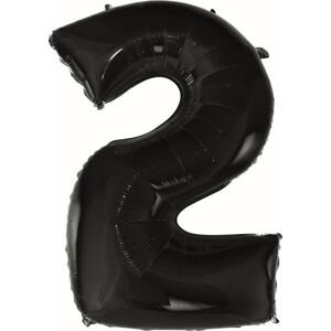 Godan / balloons B&C fóliový balónek "Digit 2" černý, 92 cm
