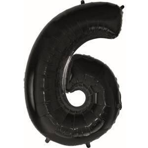 Godan / balloons Fóliový balónek B&C "Digit 6" černý, 92 cm