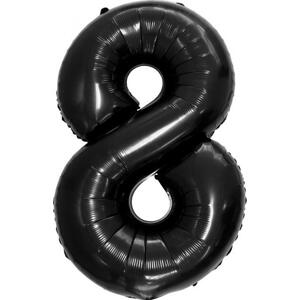 Godan / balloons Fóliový balónek B&C "Digit 8" černý, 92 cm