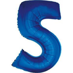 Godan / balloons Fóliový balónek "Číslice 5", modrý, 92 cm