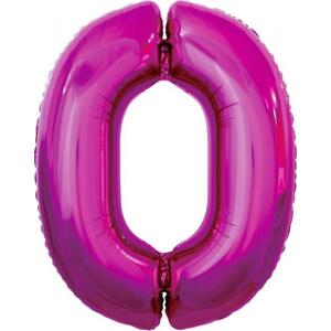 Godan / balloons Fóliový balónek "Číslo 0", růžový, 92 cm