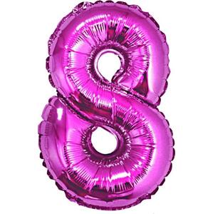 Godan / balloons Fóliový balónek "Number 8", růžový, 92 cm